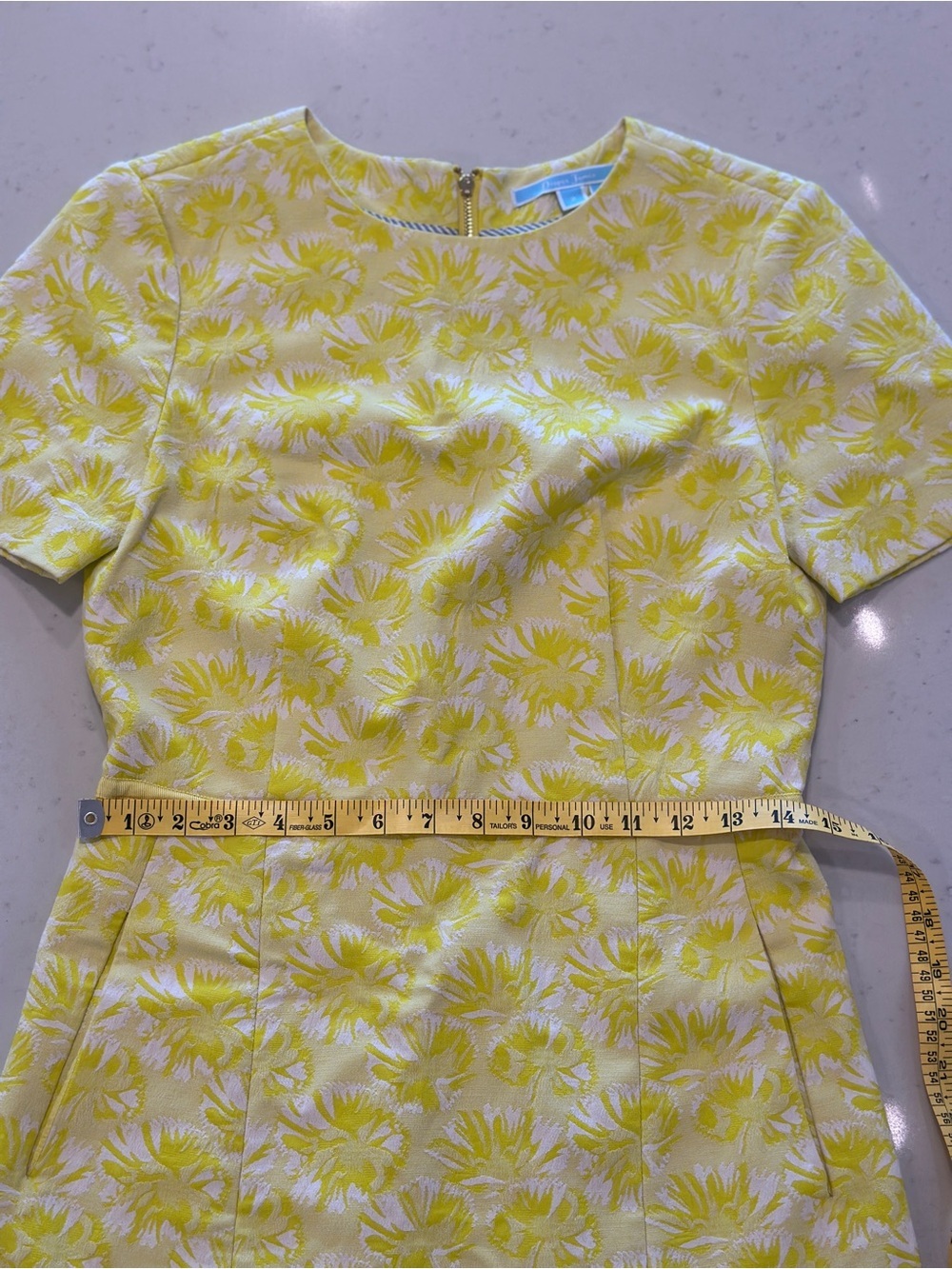 Draper James Yellow Floral Dress Size 2 Cocktail Formal Office Colorful Summer - Picture 6 of 7